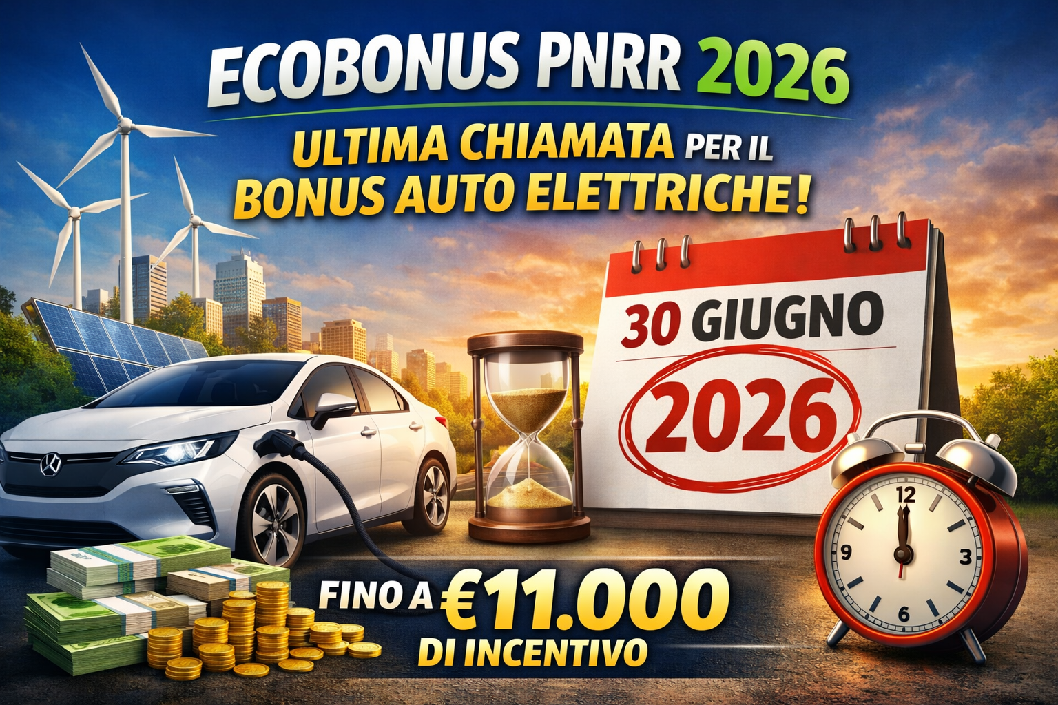 Corsa all'Ecobonus PNRR: perché giugno è l'ultimo mese utile per il Bonus Auto Elettriche 2026