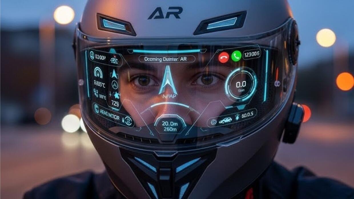 Casco moto smart Polaris: il brevetto che monitora il pilota