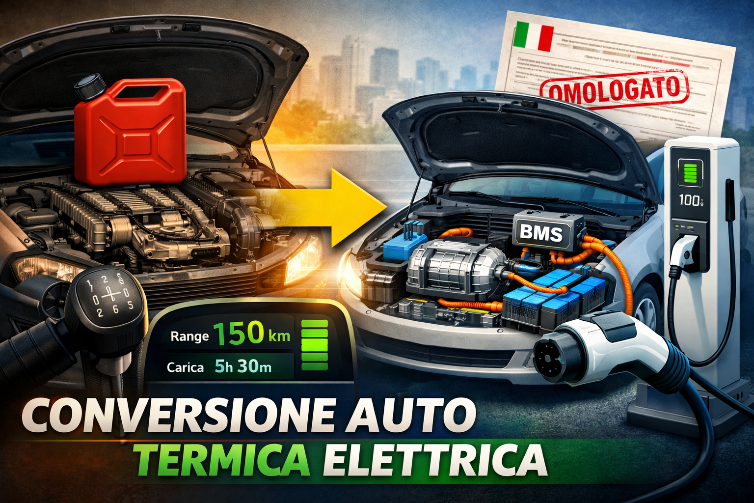 Convertire un’auto in elettrica con kit: costi, rischi e realtà